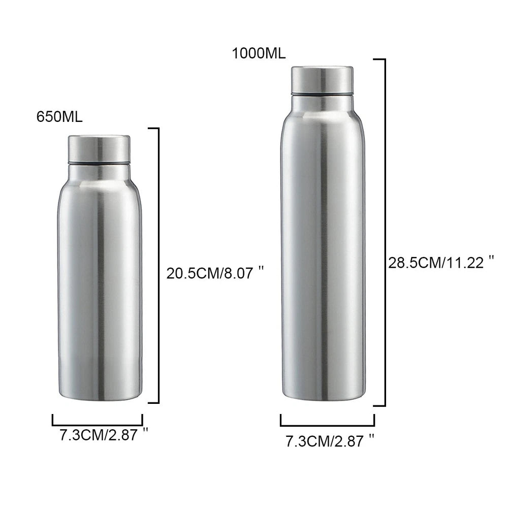 650/1000ml Vacuum Stainless Steel Water Bottle Outdoor Sport Flask Gift