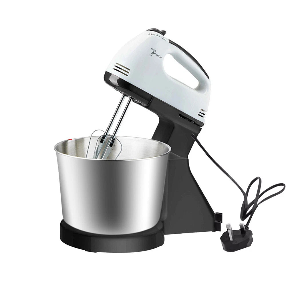 7 Speed + Cake Electric Stand Mixer Food Multi Mixing Bowl Blender Beater Dough