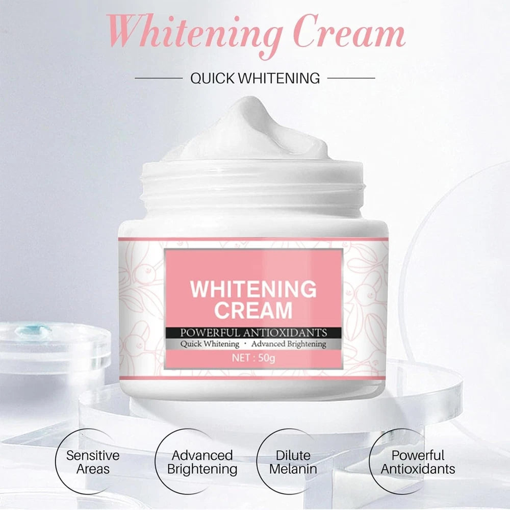 Skin Whitening Lightening Cream Bleaching Moisturiser For Face Body - 50g