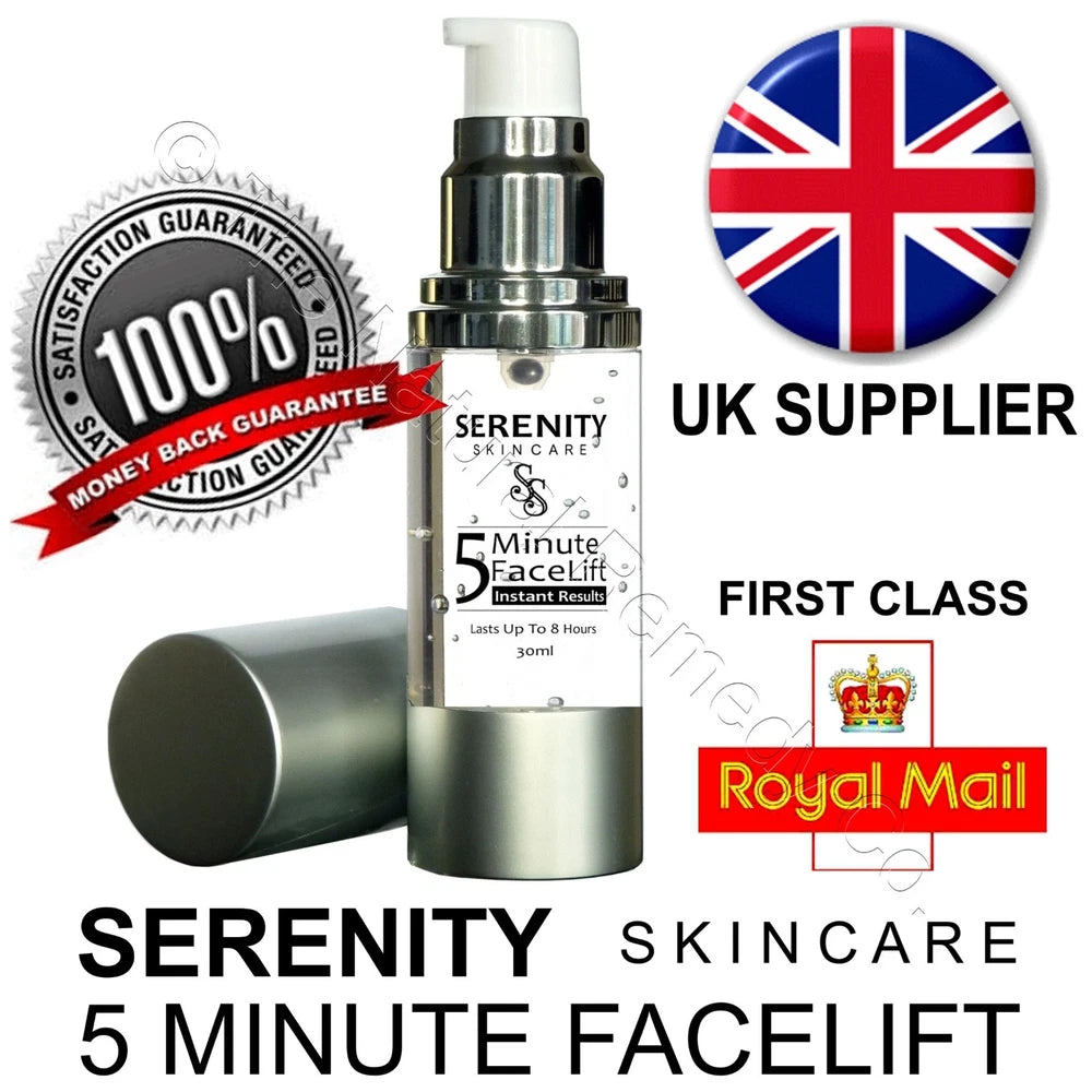 5 Minute Instant Facelift Skin Tighten Anti-Ageing Wrinkle Serum HYALURONIC ACID