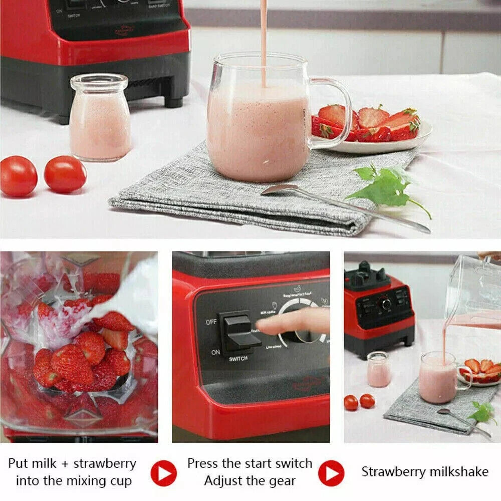 Multifunctional 2L Blender Food Processor Smoothie Juicer Ice Crusher 4500W