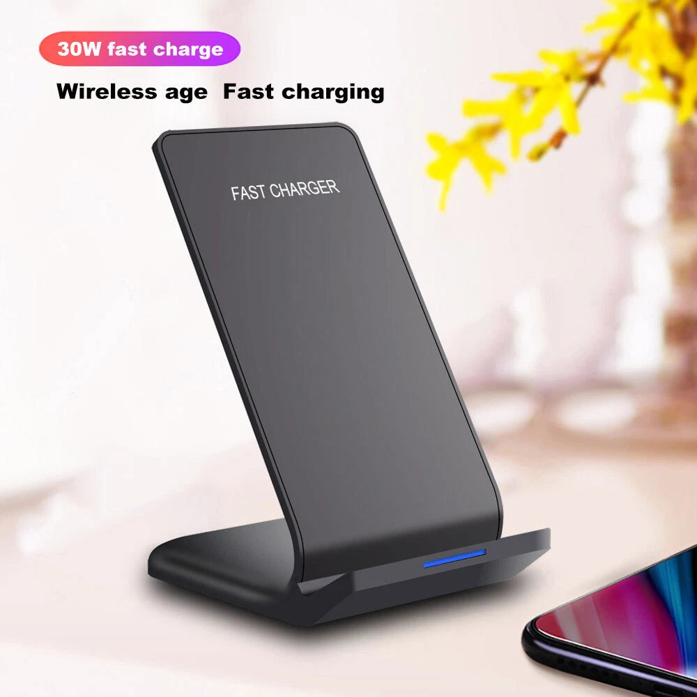 30W Wireless Charger Fast Charging Dock For Apple iPhone 16 15 Pro Samsung S24+