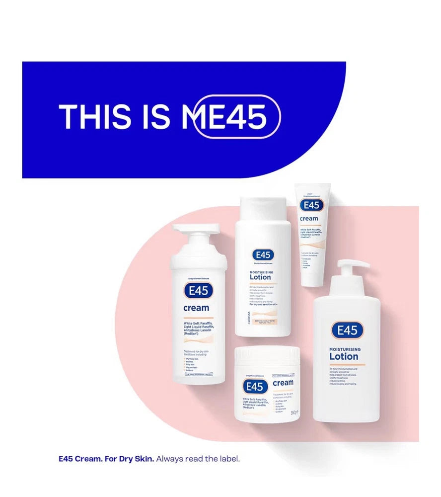 E45 Cream 500 G E45 Cream for Dry Irritated Skin Moisturiser to Soothe Dry Skin