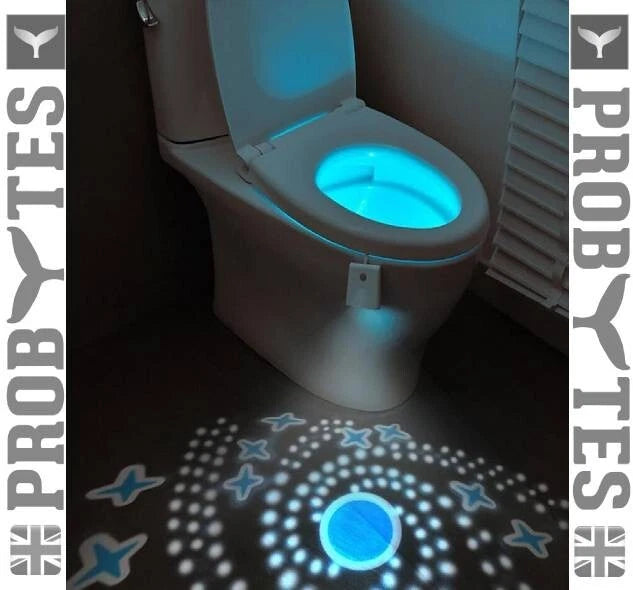 Rechargeable Toilet Bowl Night Light 16 Color LED USB-C PIR Sensor Bathroom Lamp