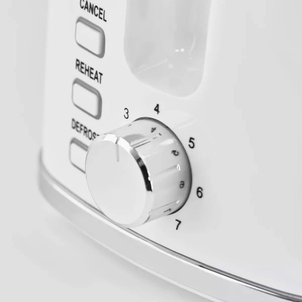 Swan 2-Slice Toaster Windsor 7-Browning Level Defrost Reheat Cancel White 900W