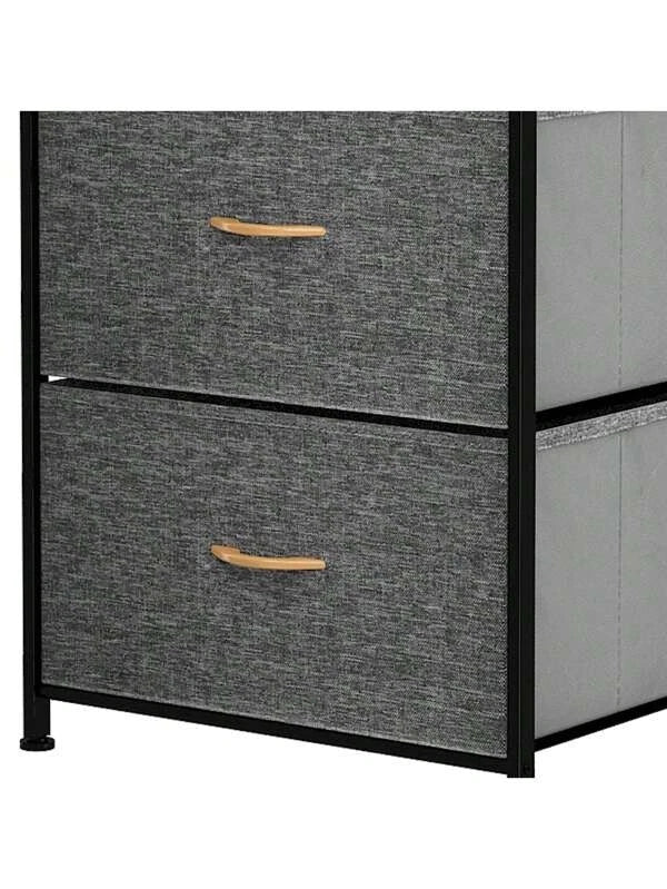 Chest of Drawers Bedroom Furniture Storage Bedside Cabinet 5 Fabric Drawer