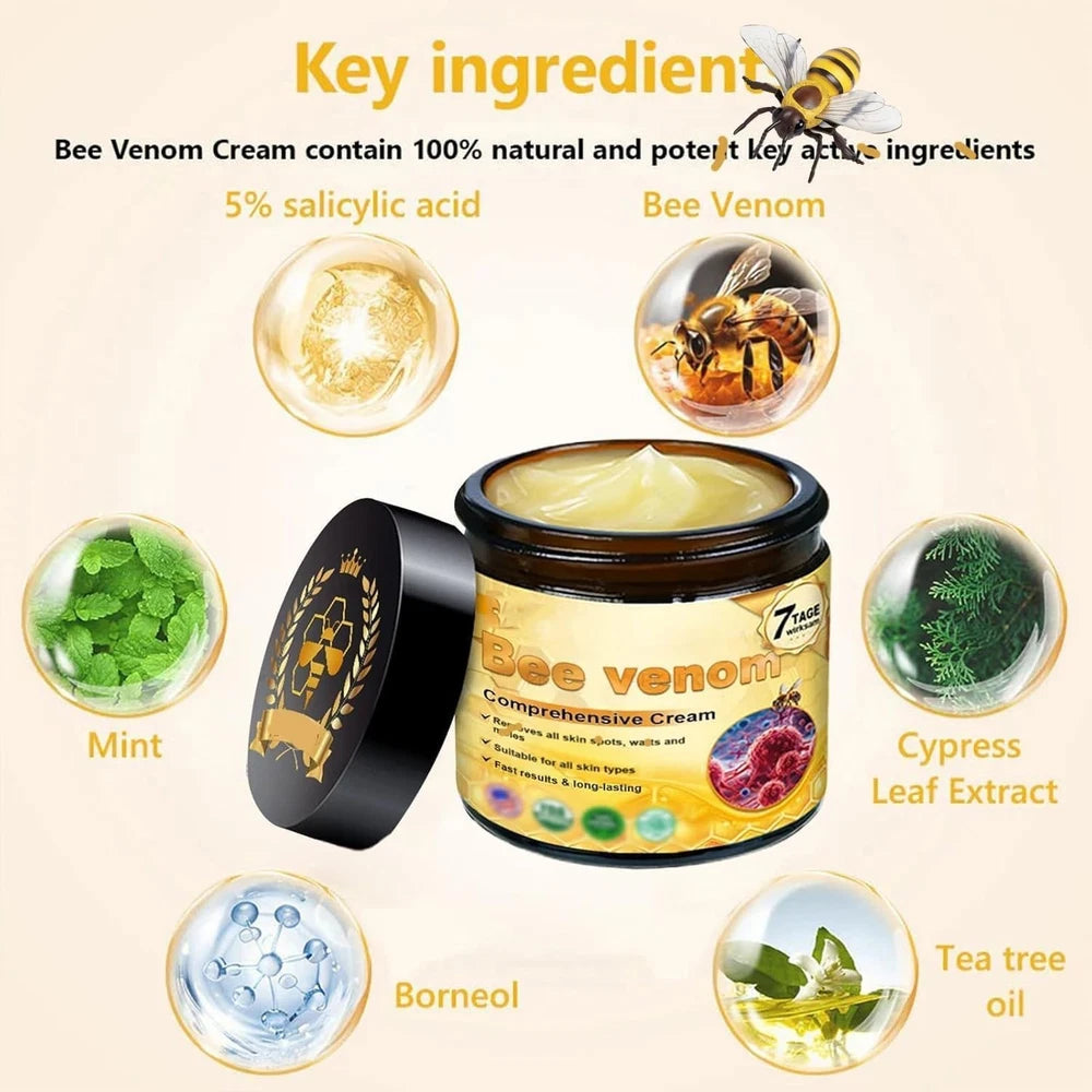 2Pcs Bee Venom Cream, Bee Venom Skin Treatment Cream, Bee Venom Wrinkle Removal
