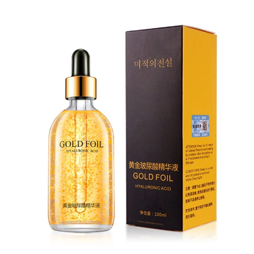100ml 24k GOLD Hyaluronic Acid Nicotinamide Face Serum Anti Aging Facial Lift.
