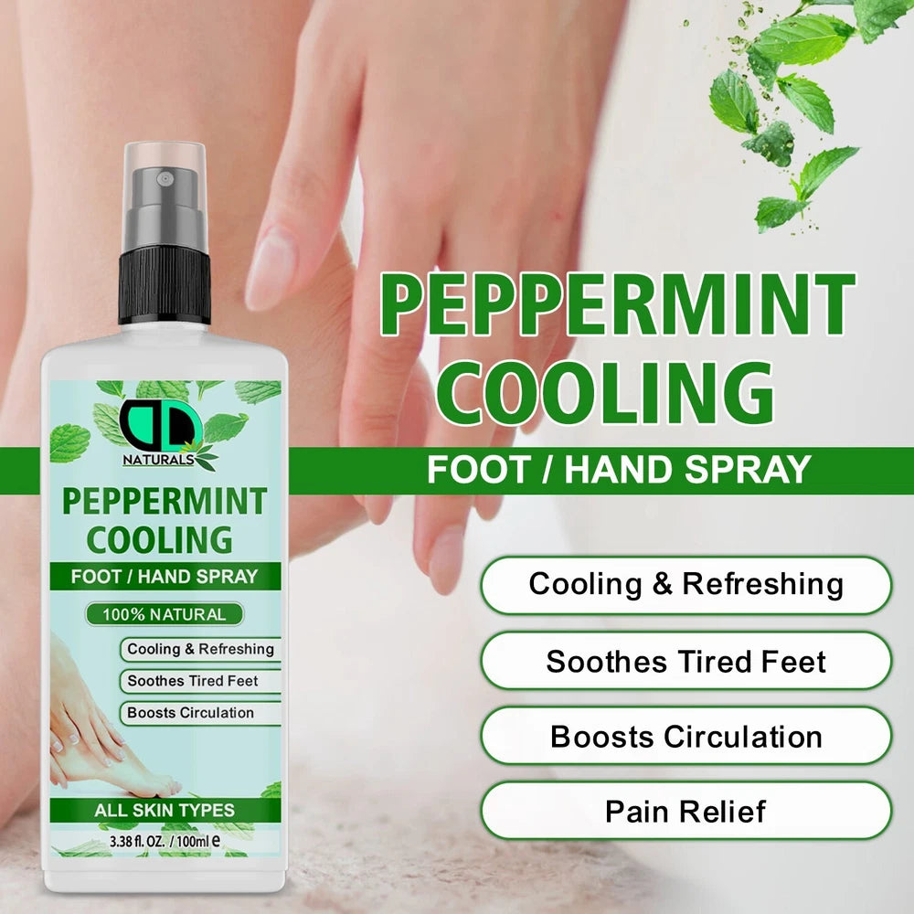 100% Natural Peppermint Hand & Foot Spray–Soothing, Cooling, and Pain Relief UK