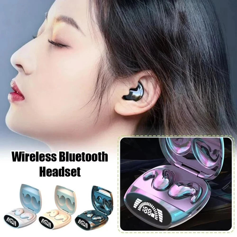 Wireless Bluetooth Earbuds Invisible Sleep Earphones Noise Cancelling TWS