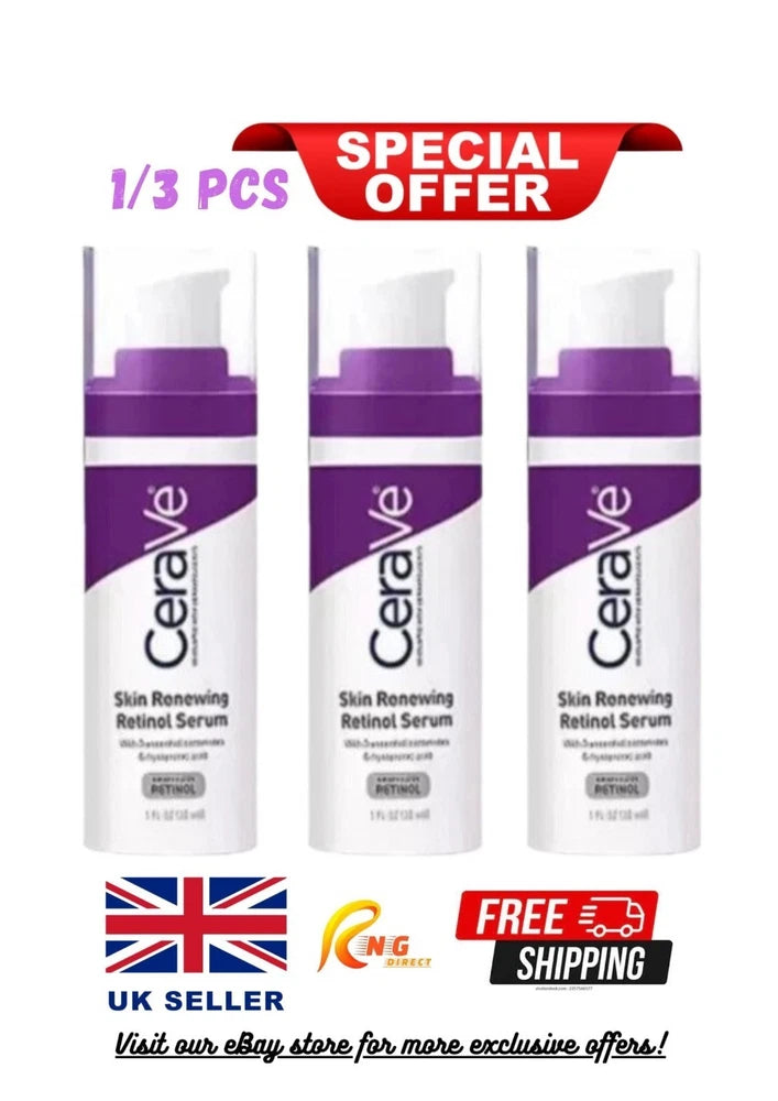 1/3 Cerave Resurfacing Skin Renewing Retinol Hydrating Hyaluronic Acid Serum30ml