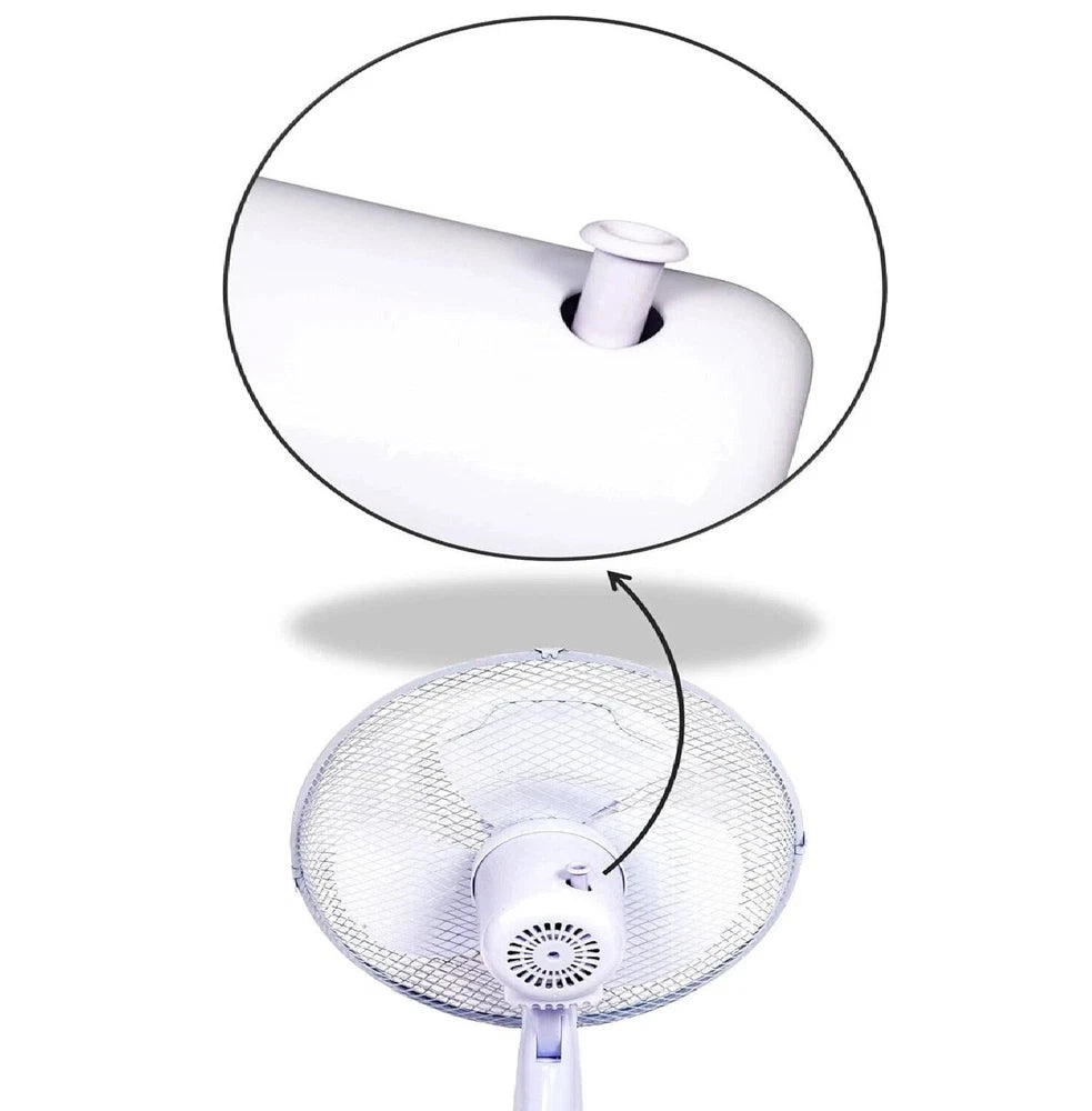 2 X 6" Electric Table Fan 2 Speed Free Stand Quiet Air Cooling 2 White Desk Fan