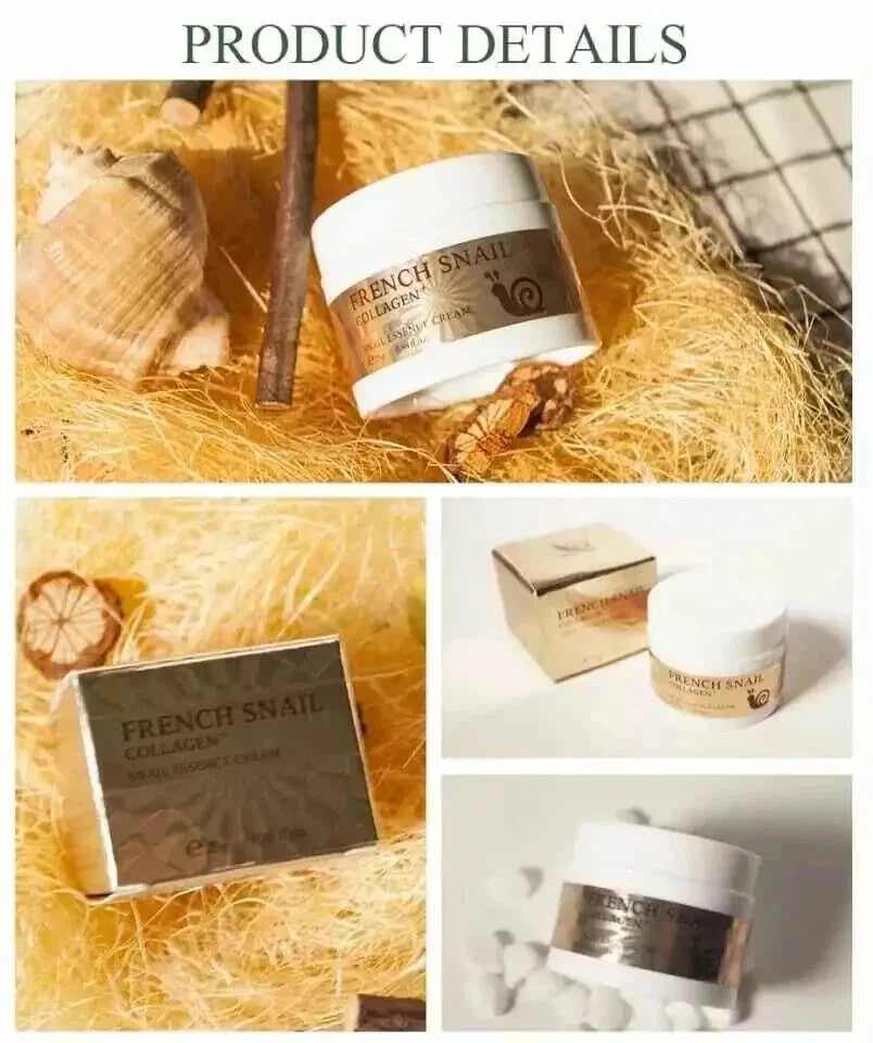 French Snail Face Cream. Hyaluronic Acid Anti Wrinkle Anti Aging Collagen Cream