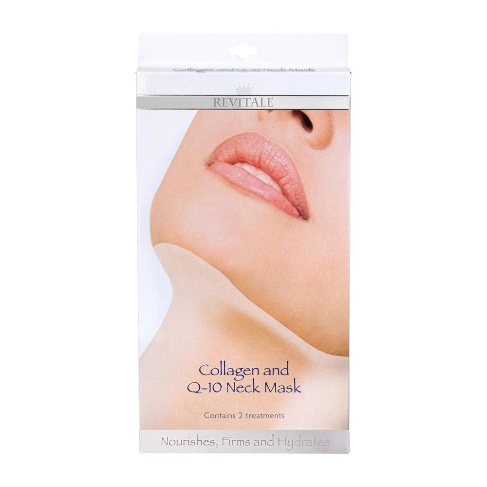Revitale Collagen and Q-10 Neck Mask, Nourishes, Firms, Hydrates - 2 Treatments