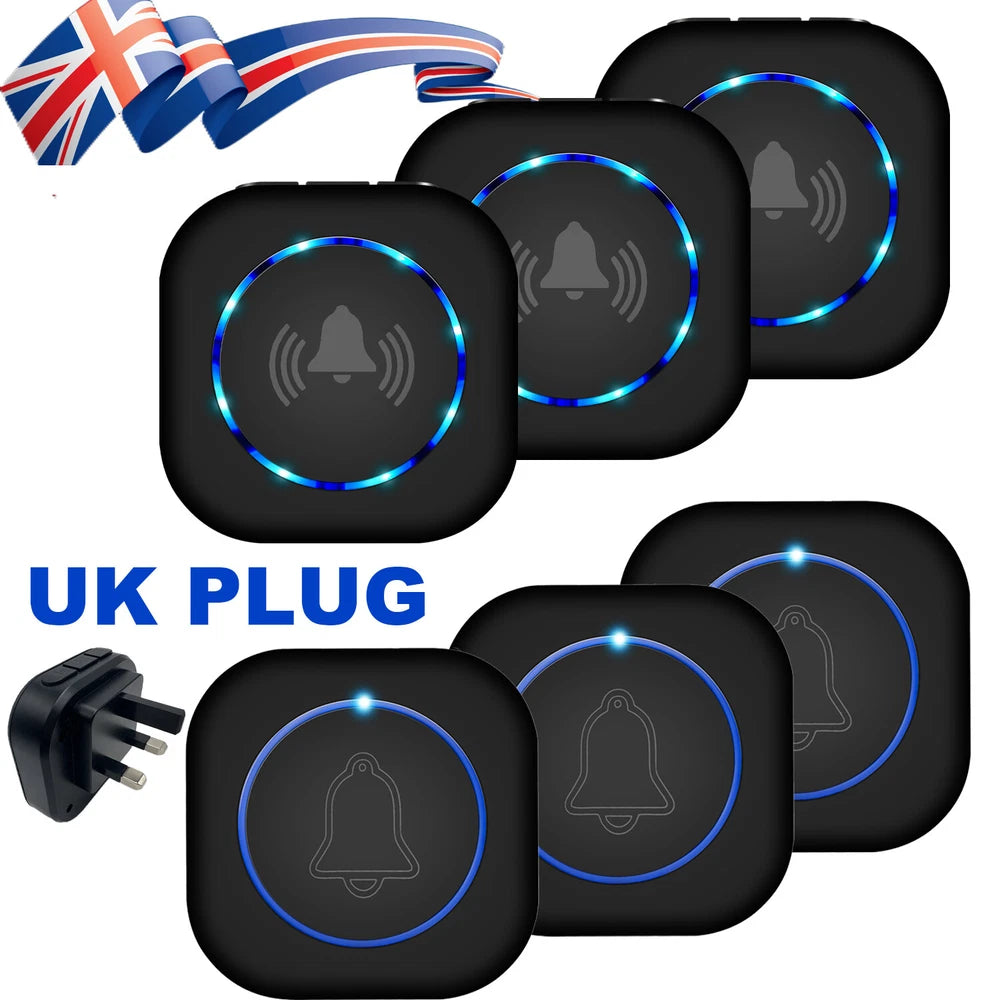 Wireless Door Bells 1000ft Long Range Waterproof Home Cordless Doorbell  Battery