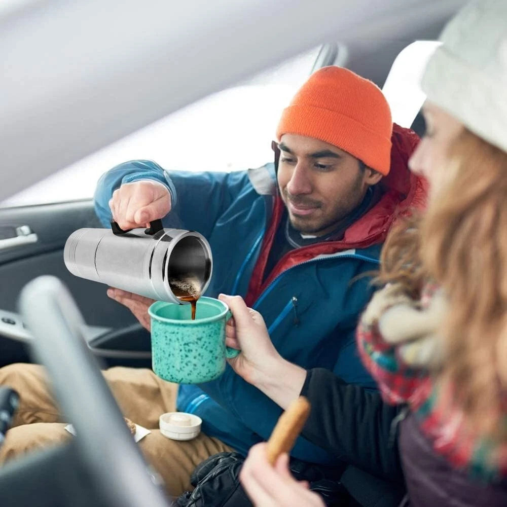 300ml Electric Car Travel Kettle 12V Stainless Steel Car Water Heating Bottle