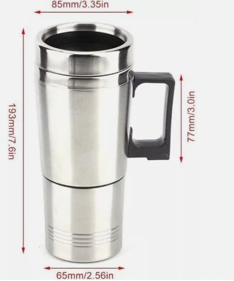 12v Portable Electric Kettle Car Van Travel Stainless Steel Water Heater Pot UK