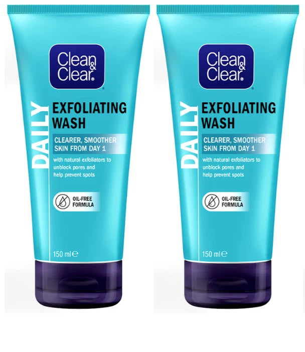 Clean & Clear Exfoliating Daily Wash 150ml x2