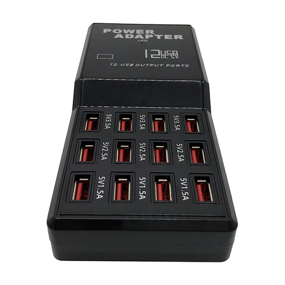 12Ports USB Multi Charger Travel Wall AC Adapter UK Plug Hub Charging Station UK