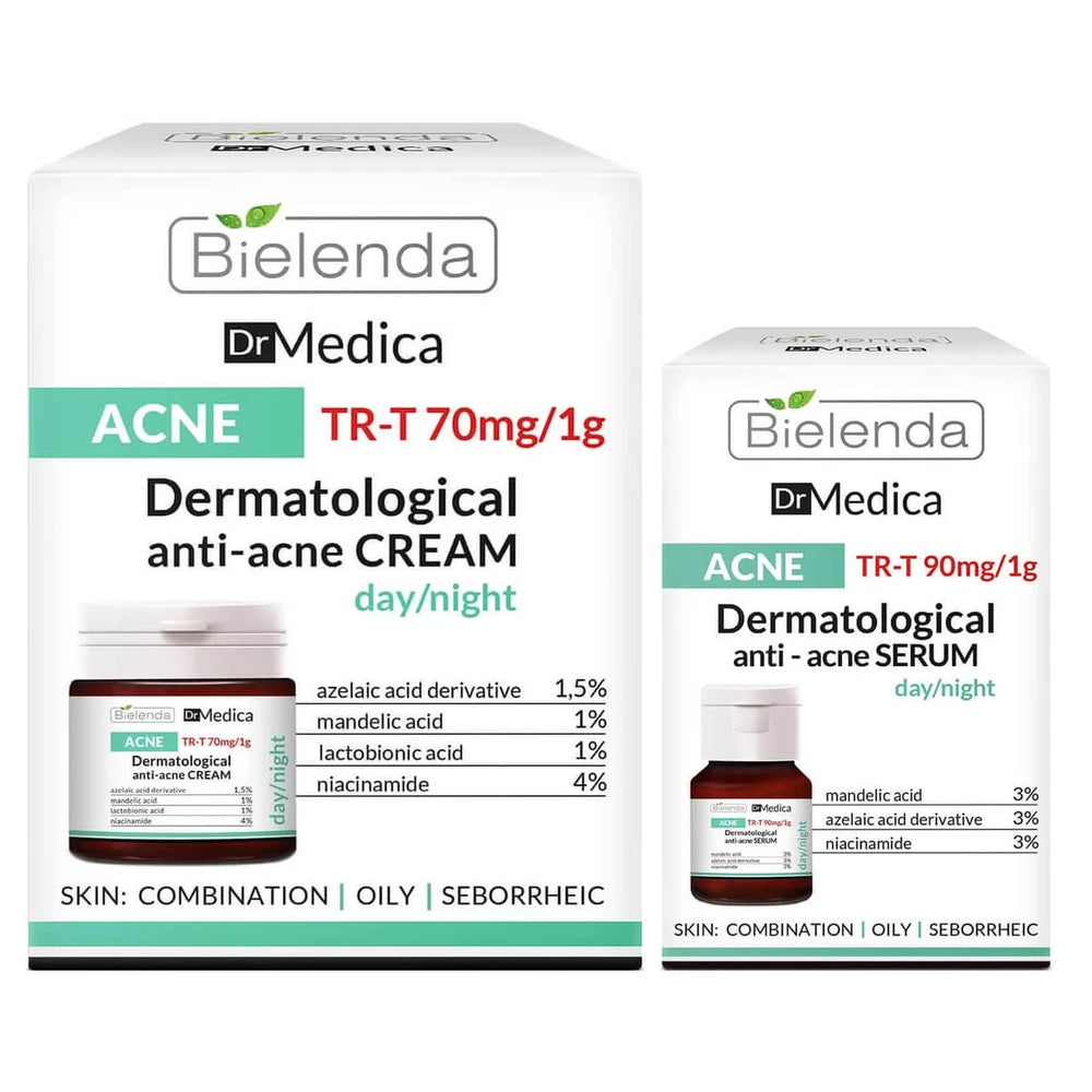 Bielenda Dr Medica Anti Acne Face Cream SerumTonic Cleansing Emulsion OILY SKIN