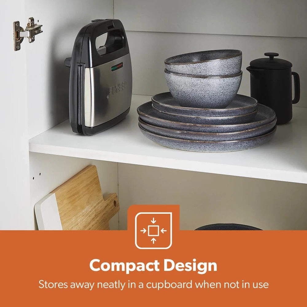 Panini Press Grill Sandwich Toaster 2 Slice Non-Stick Plates Panini Maker 750W