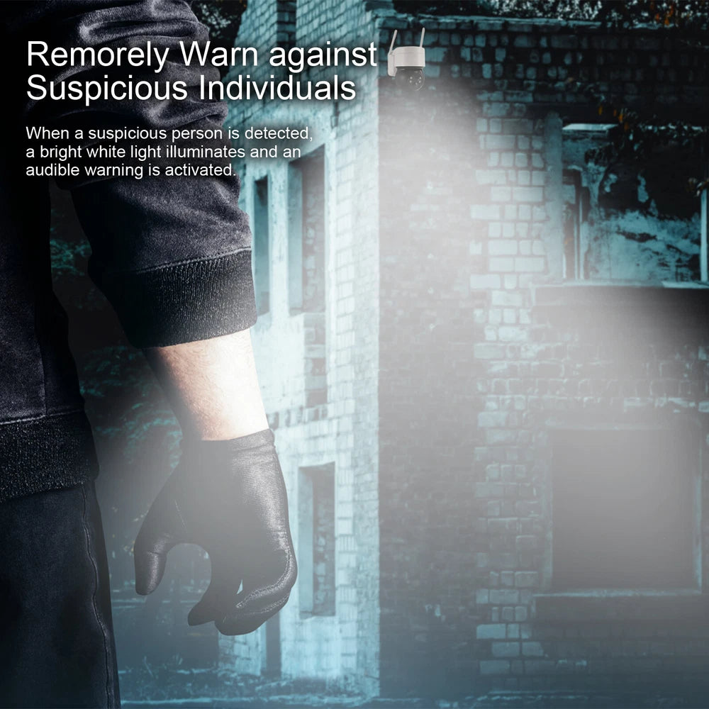 Solar Security IP Camera Battery Powered Outdoor Wireless WiFi CCTV PTZ Camera