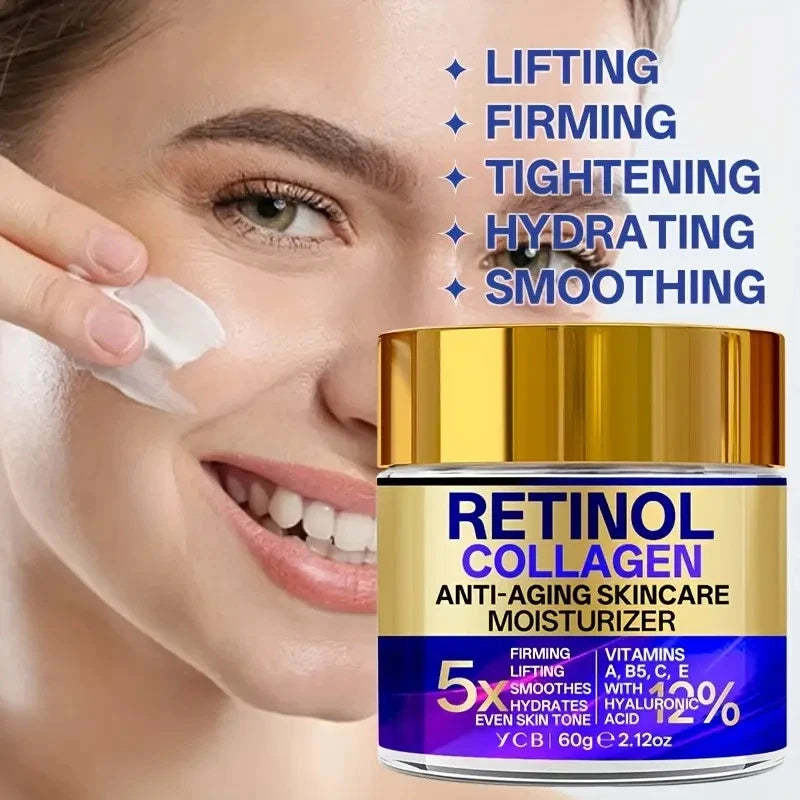 YCB Retinol Collagen Face Lifting Cream 60g - Face Cream with Hyaluronic acid