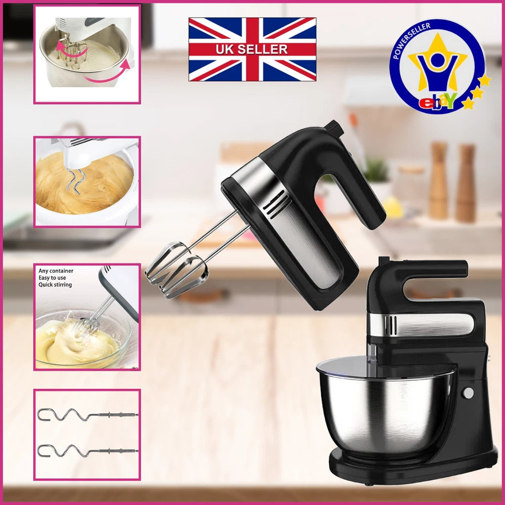 Electric Hand Mixer Whisk 5 Speed 250W Hand Mixer Kitchen Egg Beater Cream Cake