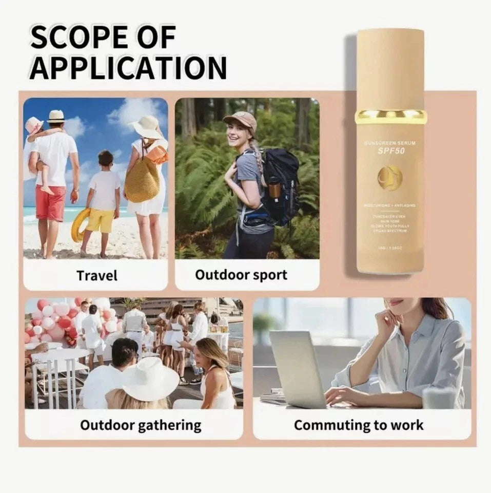 2Pack 4-in-1 Color Changing Foundation SPF50-Concealer, Moisturizer, Sunscreen