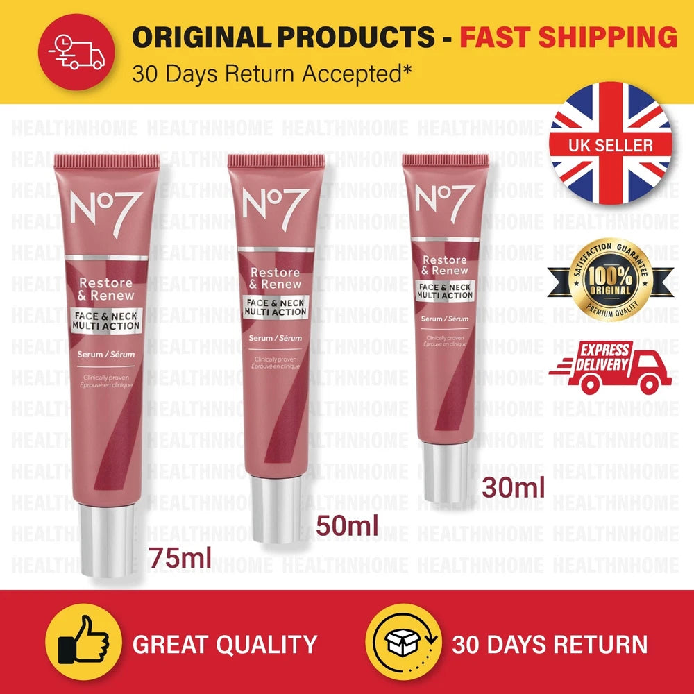 No7 Serum Protect & Perfect, Lift & Luminate, Restore & Renew 30ML,50ML,75ML