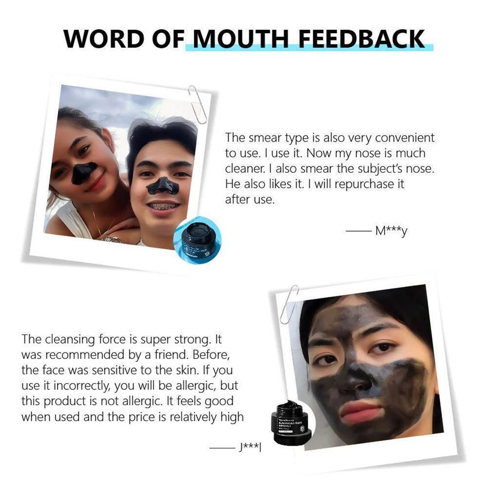 Bamboo Charcoal Blackhead Removal Peel-Off Nose Mask Clean Pores Tool♤