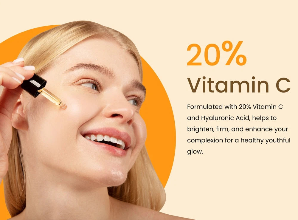 Vitamin C Face Serum with Hyaluronic Acid | Anti Ageing/Aging Anti Wrinkle