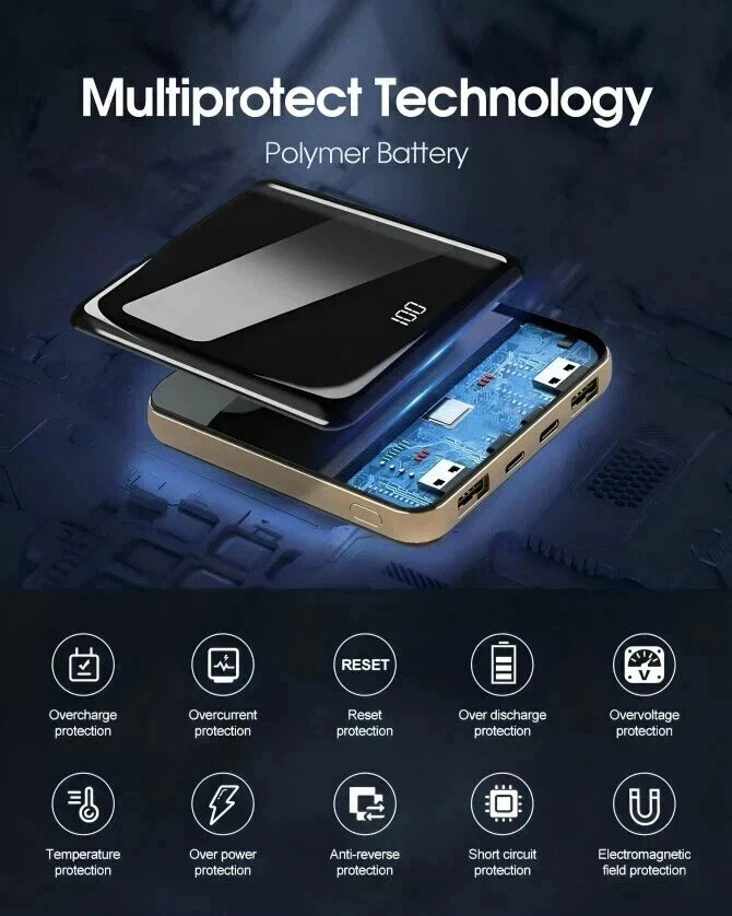 Power Bank 9000000mAh Fast Parger Pack USB External Battery For Mobile Phone