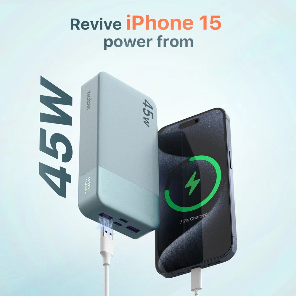 Power Bank 20000mAh 45W USB Fast Charger External Battery Pack for Laptop Phone