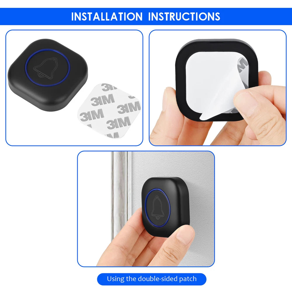 Wireless Door Bells 1000ft Long Range Waterproof Home Cordless Doorbell  Battery