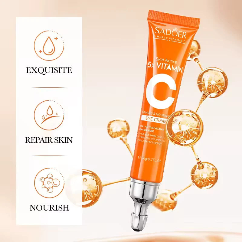 Vitamin C Eye Cream Remove Wrinkle Bags Dark Circles Lift Brightening Anti Aging