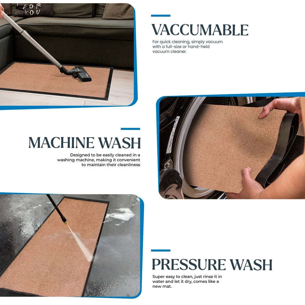 Door Mat Heavy Duty Barrier Rubber Entrance Non-Slip Floor Rugs Kitchen Runner