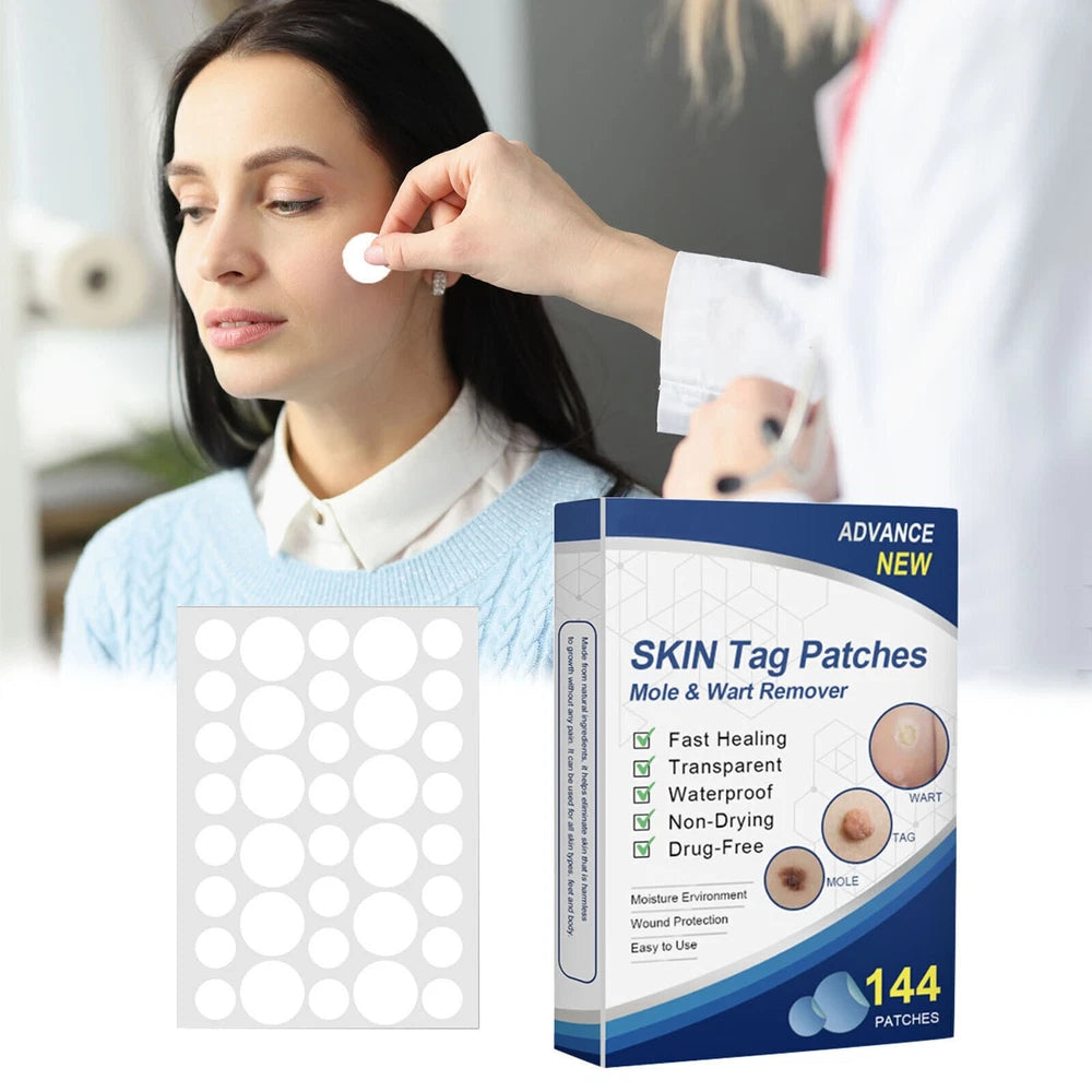 144pcs Skin Tag Remover Patches Quick Effective Mole Wart Removal Pad Sticker UK