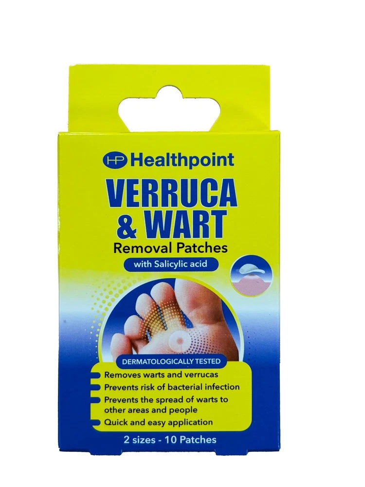 Healthpoint Verruca Wart Removal Patches System Salicylic Acid 10 Plasters 2size