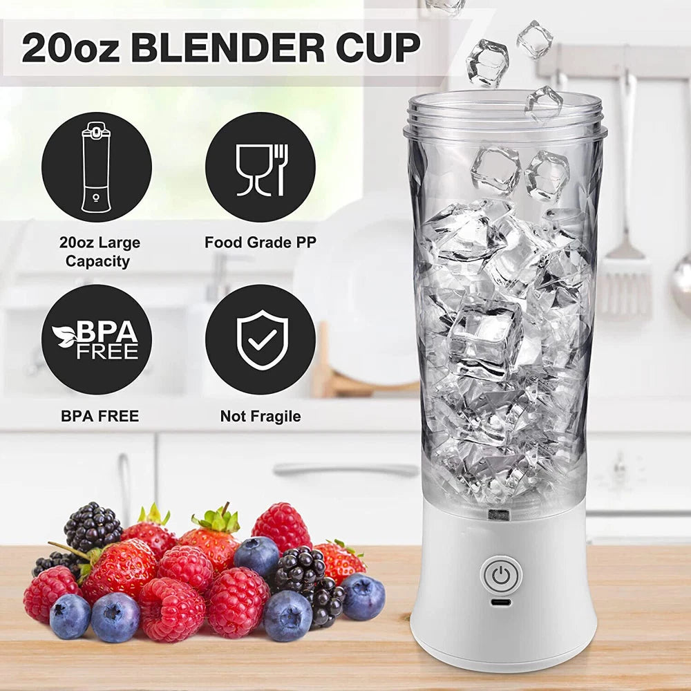 600ML Electric Juice Maker Portable Blender Smoothie Mini Juicer Fruit Machine