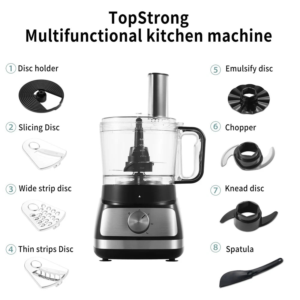 8 in1 Food Processor Chopper Mixer Electric Large Fruit Vegetable Blender Juicer