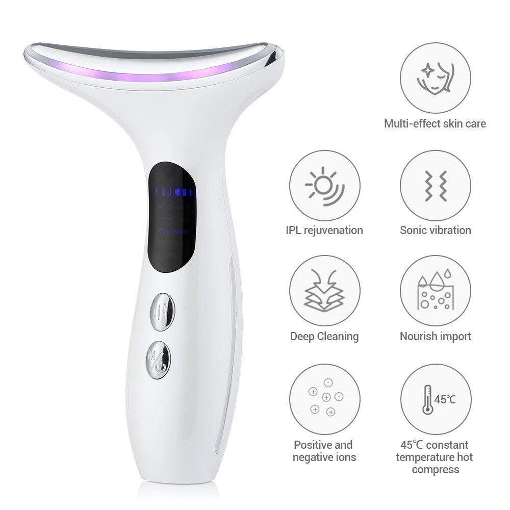 Skin Tightening Machine RF LED Light Photon Therapy Face Massager Facial Beauty