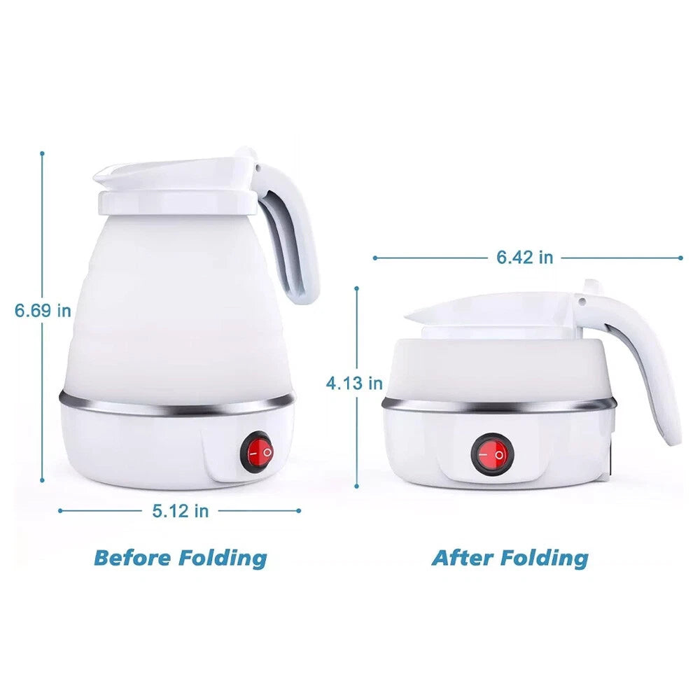 0.6/2/2.3L Portable Fast Boil Electric Quiet Stainless Steel Travel Kettle Jug~