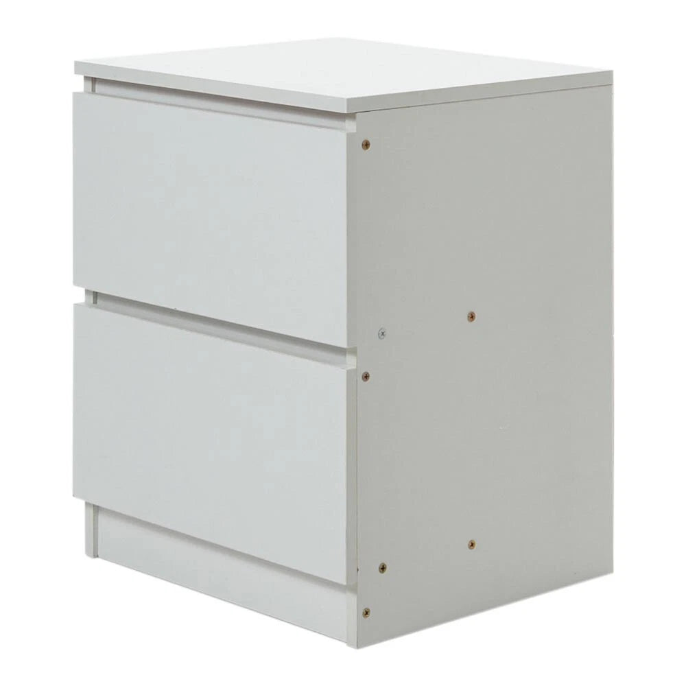 2 Drawer Wooden Bedroom Bedside Cabinet Furniture Storage Nightstand Side Table