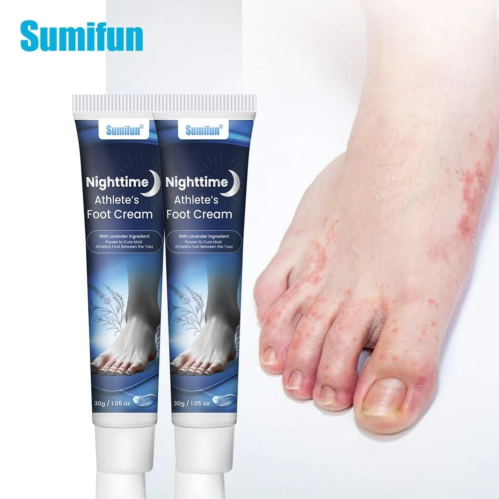 New Natural Nighttime Athlete's Foot 30g Cream Proven Cure Between Toes Lavender