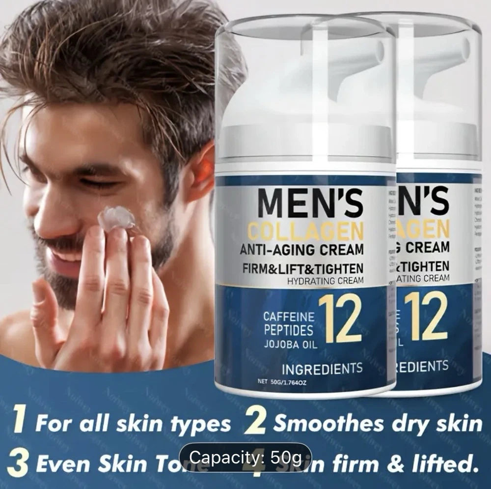 Men’s Collagen Anti-aging Cream Firm Lift & Tighten Skin 50ml New UK Stock