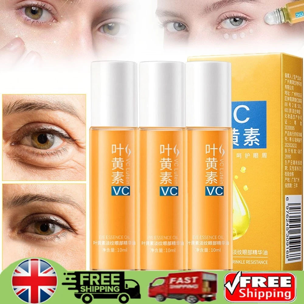 3x Lutein Eye Essence Oil VC Eye Serum Anti-Wrinkle Moisturizing 10ml