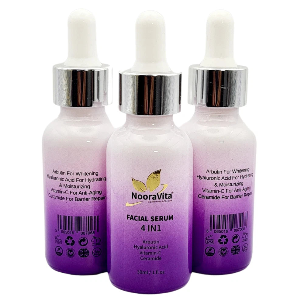 Facial Serum 4 in 1 (30ml) Arbutin - Hyaluronic Acid - Vitamin C - Ceramide.