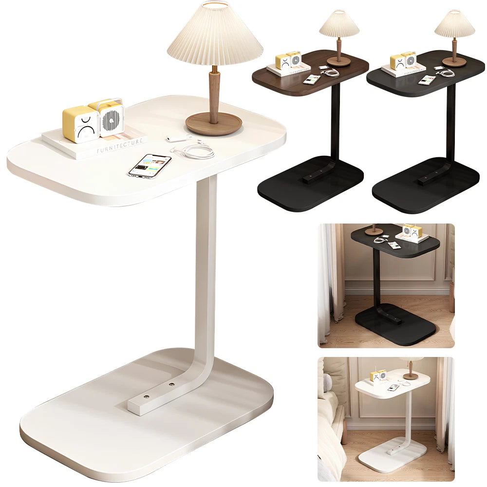 C-SHAPED COMPACT SOFA SIDE END TABLE COFFEE LAPTOP TABLE LIVING ROOM BEDROOM