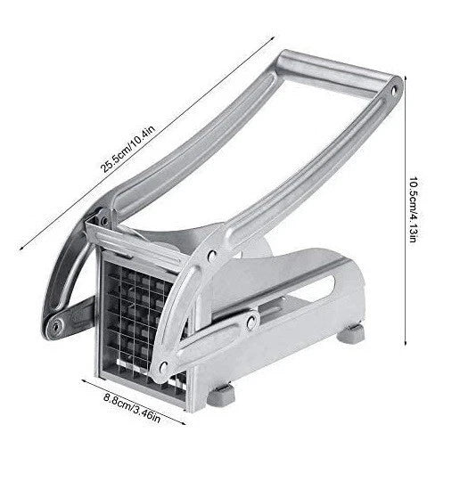 Potato Chipper Chip Chopper Cutter Slicer Maker & 2 Steel Edges 🍟 French Fries